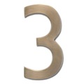 Architectural Mailboxes Brass 4 inch Floating House Number Antique Brass 3 3582AB-3